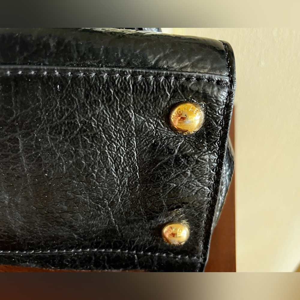 NWOT MICHAEL KORS HAMILTON BLACK LEATHER SHOULDER SATCHEL - Picture 13 of 13